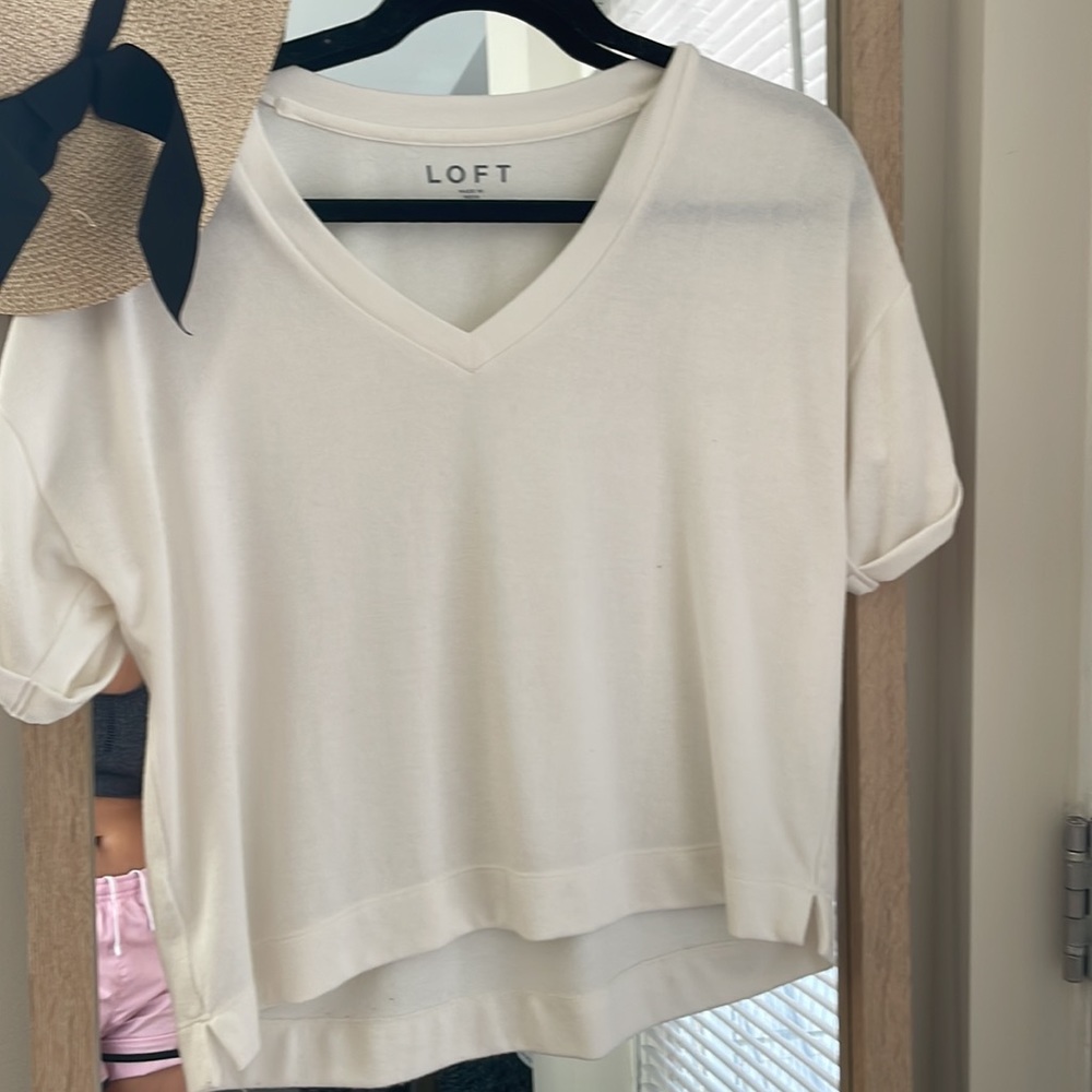 Loft Basic Tee Off-White Great Condition Small - image 6
